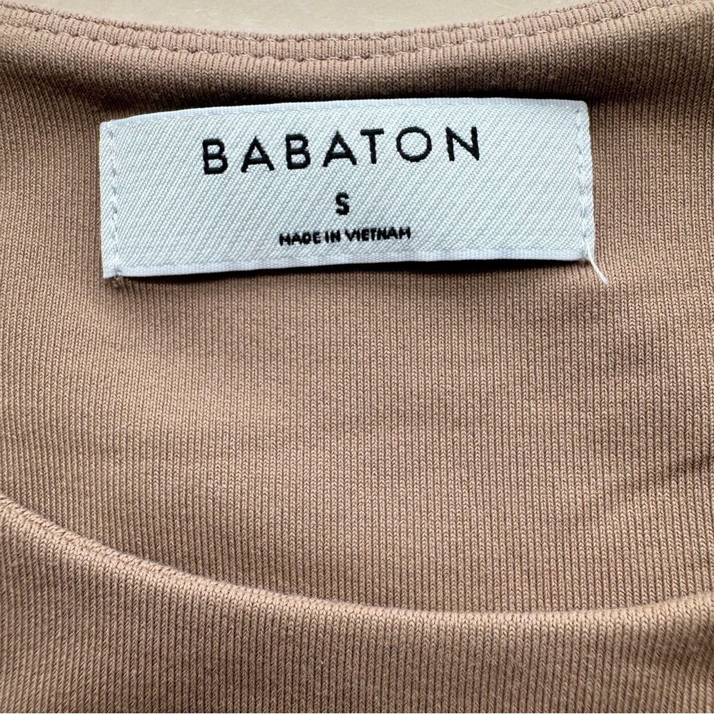 Babaton Aritzia Contour 90s Bodysuit Taupe Beige Size Small - Picture 8 of 11